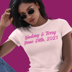 T-shirt Magenta Bridesmaids exotique des années 1940