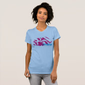 T-shirt Magenta de zèbre (Devant entier)