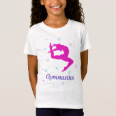 T-Shirt Magenta Gymnastique Leaping Silhouette Star (Devant)