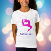 T-Shirt Magenta Gymnastique Leaping Silhouette Star