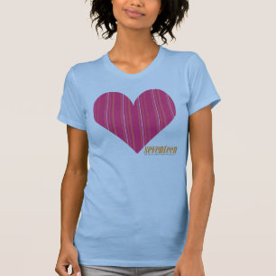 T-shirt Magenta mince 4 de rayures