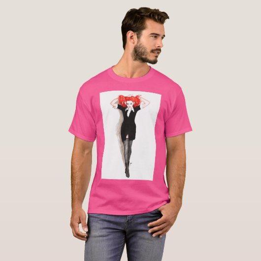 T-shirt Magenta - Spectacle d'images d'horreur rocheuse (Devant entier)