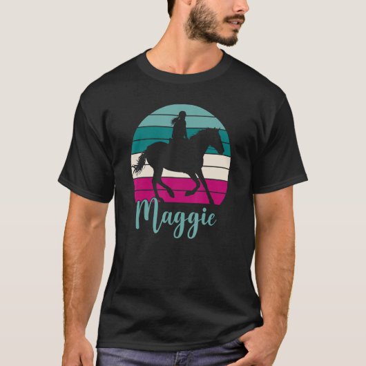 T-shirt Maggie Nom Equestrian Maggie Horse Girl (Devant)