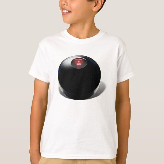 T-shirt Magic 8 Ball dit, "Outlook est bon !" (Devant)