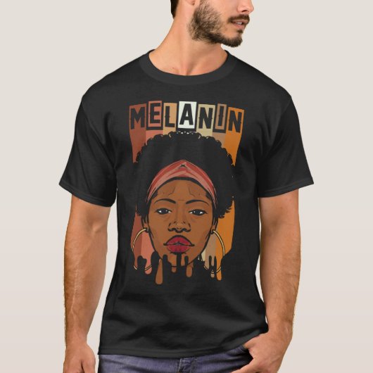 T-shirt Magic Black Girl Dril Melanin (Devant)