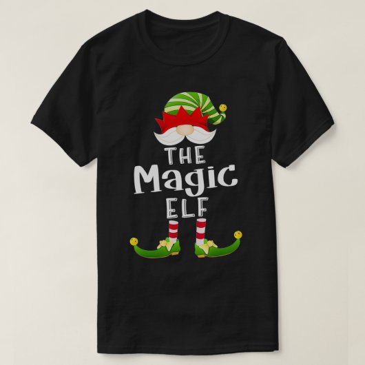 T-shirt Magic Elf Group Noël Funny Pajama Party (Design devant)