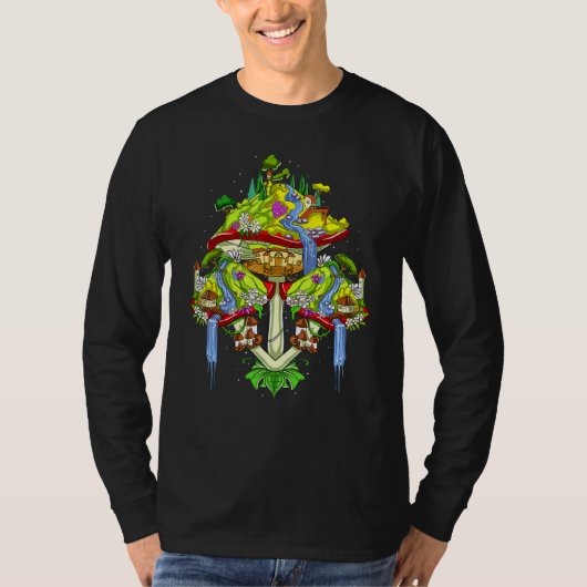 T-shirt Magic Mushroom House Inspiré Champignons Royaume R (Devant)