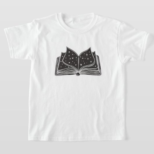 T-shirt Magic Open Spellbook – Stars and Wizardry (Poser)