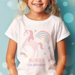 T-Shirt Magic Pastel Unicorn Rainbow Birthday Party<br><div class="desc">Magical Pastel Unicorn Arc-en-ciel fête d'anniversaire T-shirt</div>