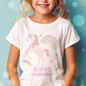 T-Shirt Magic Pastel Unicorn Rainbow Birthday Party