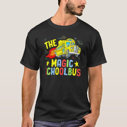 T-shirt Magic School Bus Rocket Bus Conducteur Ceintures d (Devant)