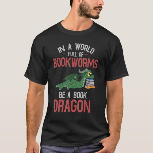 T-shirt Magical Creature Bookworm Livre de lecture Drago (Devant)