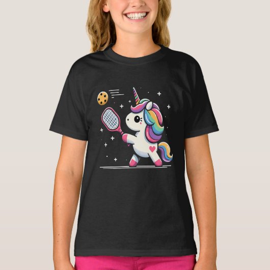 T-shirt Magical Pickleball Unicorn - Drôle Joueur d'Imagin (Devant)