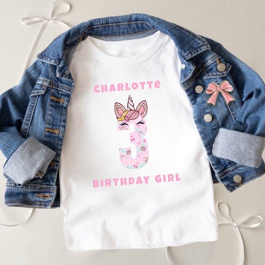 T-shirt Magical Tie Dye Unicorn Coquette Bow