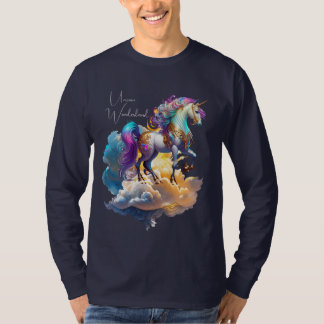 T-shirt Magical Unicorn Fantasy clouds romance birthday 