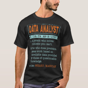T-shirt Magicien Assistant Noun du dictionnaire Data Analy