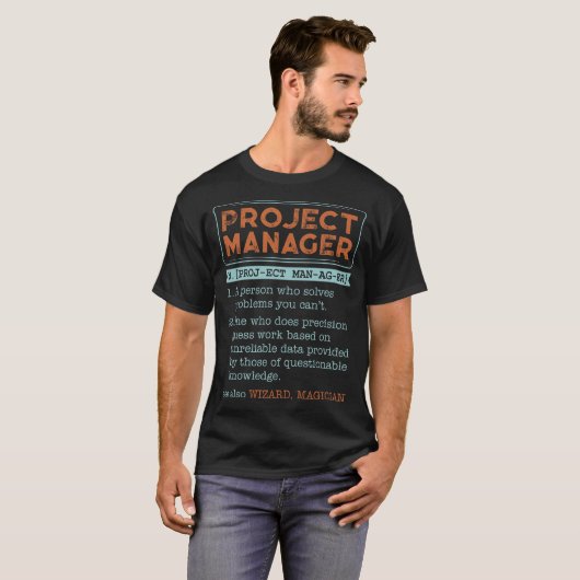 T-shirt Magicien Assistant Noun Manager (Devant entier)