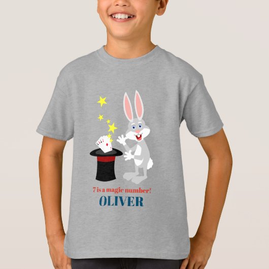 T-shirt Magicien Boy Show Fête d'anniversaire (Devant)