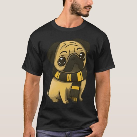 T-shirt Magicien dessiné Puppy Pug (Devant)