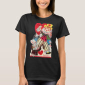 T-shirt Magicien Valentin antique avec lapins (Devant)