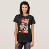 T-shirt Magicien Valentin antique avec lapins (Devant entier)