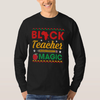 T-shirt Magie Black Teacher Fier Black History Mois Hommes