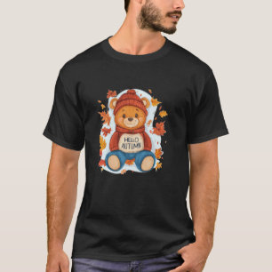 T-shirt Magie d'automne et un ami ours en peluche joyeux