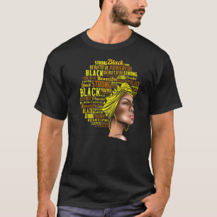 T-shirt Magie de fille noire Inspirée Femme noire Associée