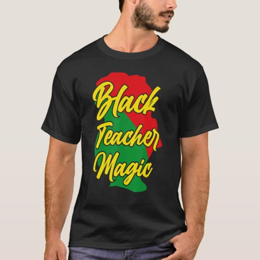 T-shirt Magie de l'enseignant noir (Devant)
