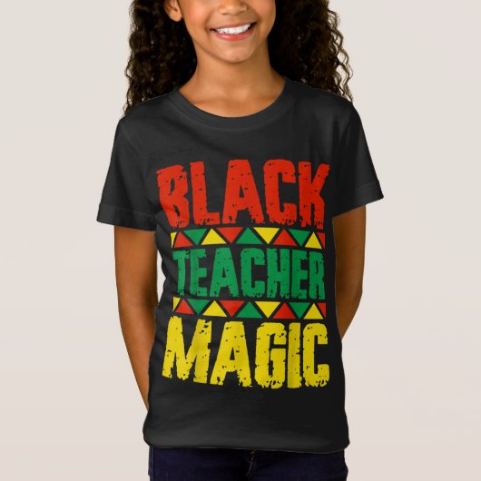 T-Shirt Magie de l'enseignant noir (Devant)