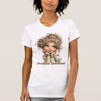 T-shirt Magie d'Hiver Fille Mignonne et Confortable Esthét