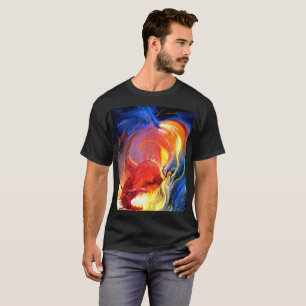 T-shirt Magie du feu de dragon de sorcier de magicien de