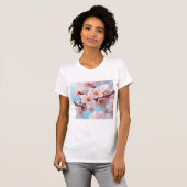 T-shirt Magie en fleurs roses (Devant entier)
