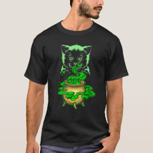 T-shirt Magique Chat Sorcière Occulte Alchimie Wicca Witch