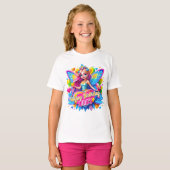 T-shirt Magique Coeur Fairy Arc en ciel ailes, cadeau d'an (Devant entier)