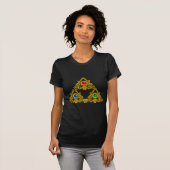 T-SHIRT MAGIQUE ELFIC TALISMAN /GOLD TRIANGLE AVEC GEMSTON (Devant entier)