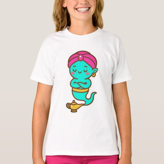 T-shirt Magique Kawaii Djinn - Neon Spirit (Devant)