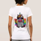 T-shirt Magique Rainbow Unicorn Parties scintillant Whimsi (Dos)