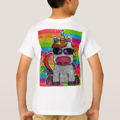 T-shirt Magique Rainbow Unicorn Parties scintillant Whimsi (Dos)