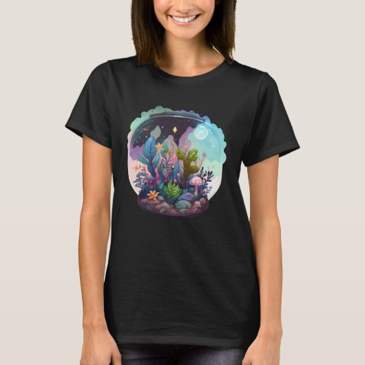 T-shirt Magique Terrarium Jardin Universe (Devant)