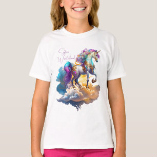 T-shirt Magique Unicorne Imaginaire nuages romance anniver
