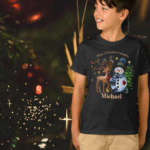 T-shirt Magique Woodland Friends Christmas Shirt for Boys