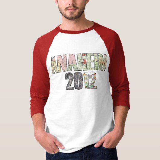 T-shirt MAGIRT Anaheim 2012 3/4 raglan de douille (Devant)