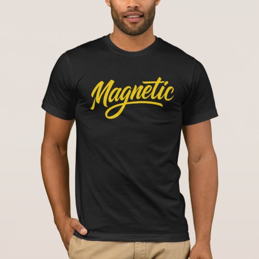 T-shirt Magnétique - Gras de conception de script canari T (Devant)