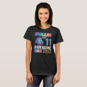 T-shirt Magnifique 11 ans fille Roller Patinage 11e naissa (Devant entier)