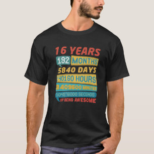 T-shirt Magnifique 16 Ans Édition Limitée Vintage 16E