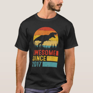 T-shirt Magnifique 5ème anniversaire depuis 2017 Saurus Re