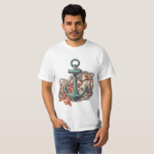 T-shirt Magnifique Ancre Comic Style Maritime Adventure (Devant entier)