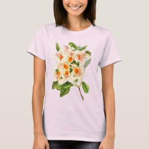 T-shirt Magnifique azalée, orange florale