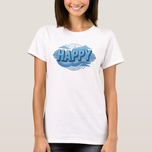 T-shirt Magnifique CONCEPTION Graphique 2D JOYEUX (Devant)